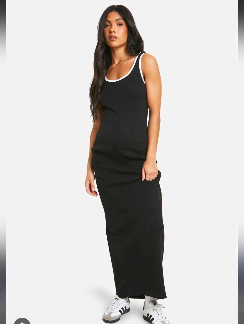 Ribbed Ringer Maxi Dress